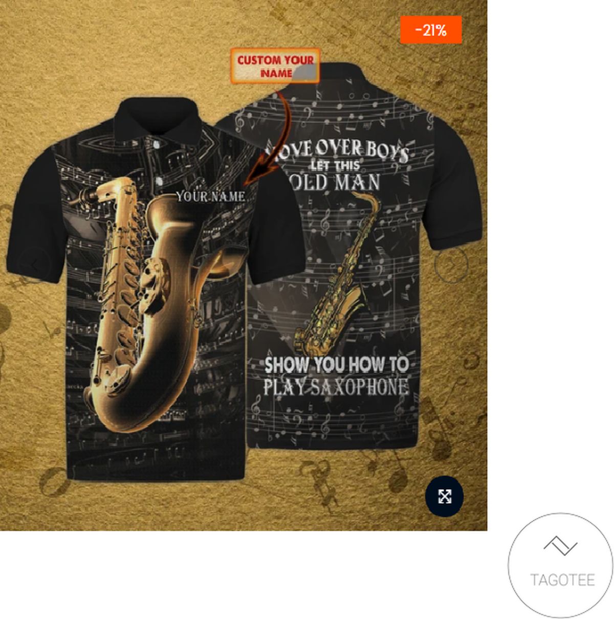 Personalized Show How To Play Saxophone 3d Polo Shirt
