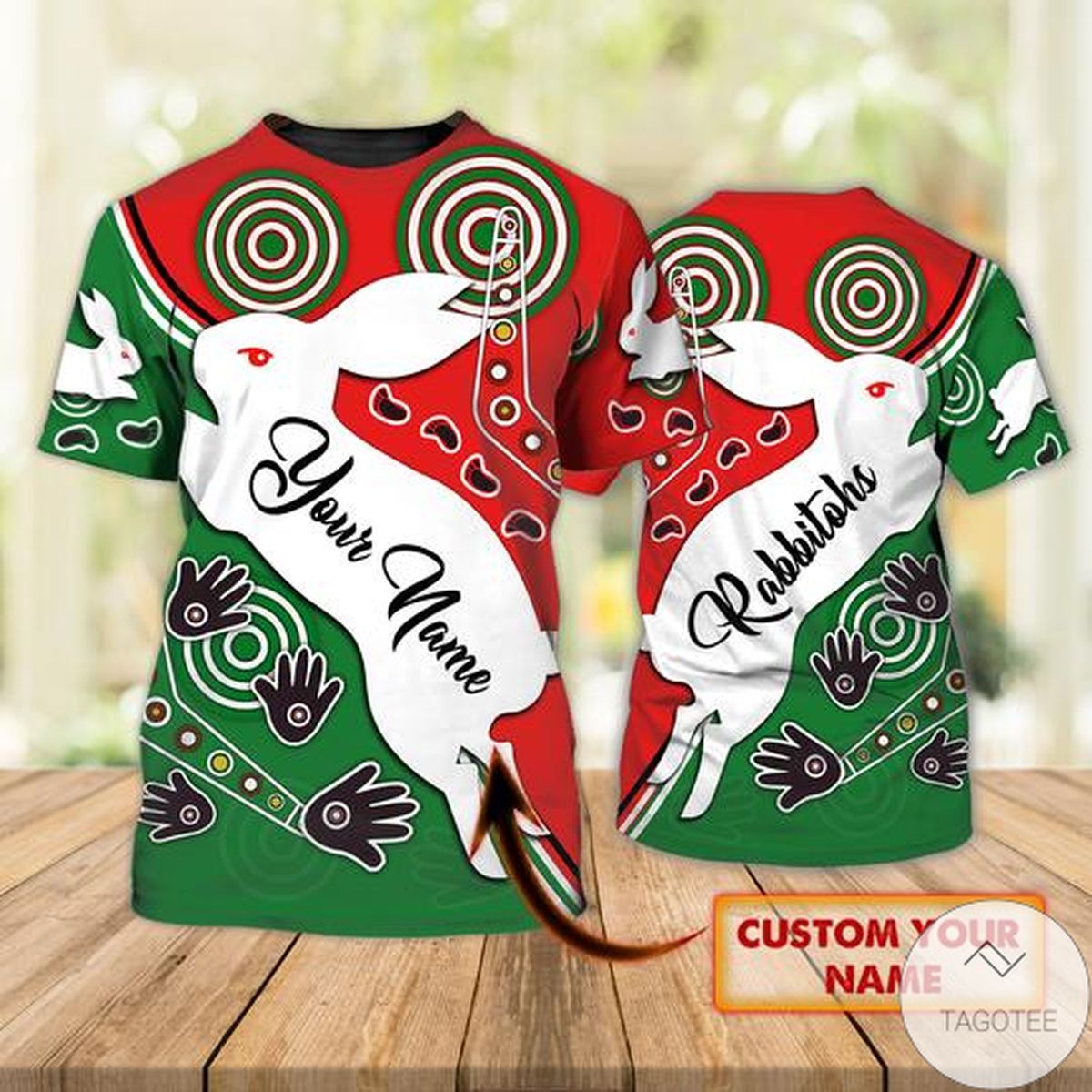 Personalized South Sydney Rabbitohs Hands 3d Shirt