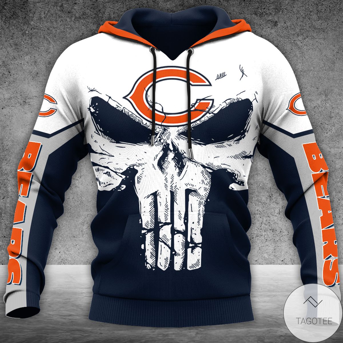 Punisher Chicago Bears 3d Hoodie