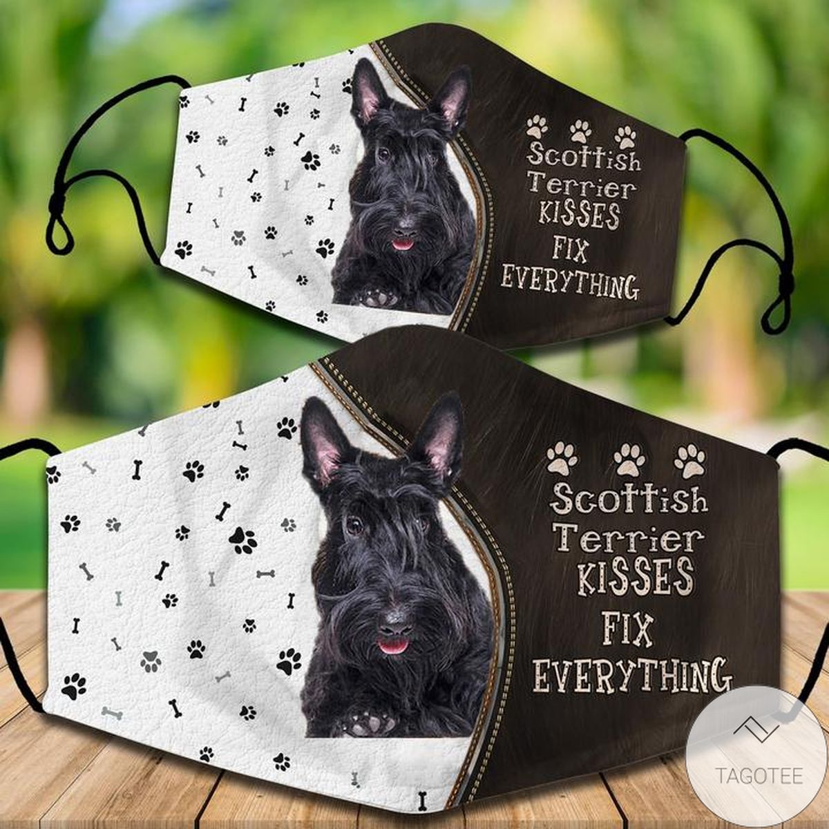 Scottish Terrier Kisses Fix Everything Face Mask