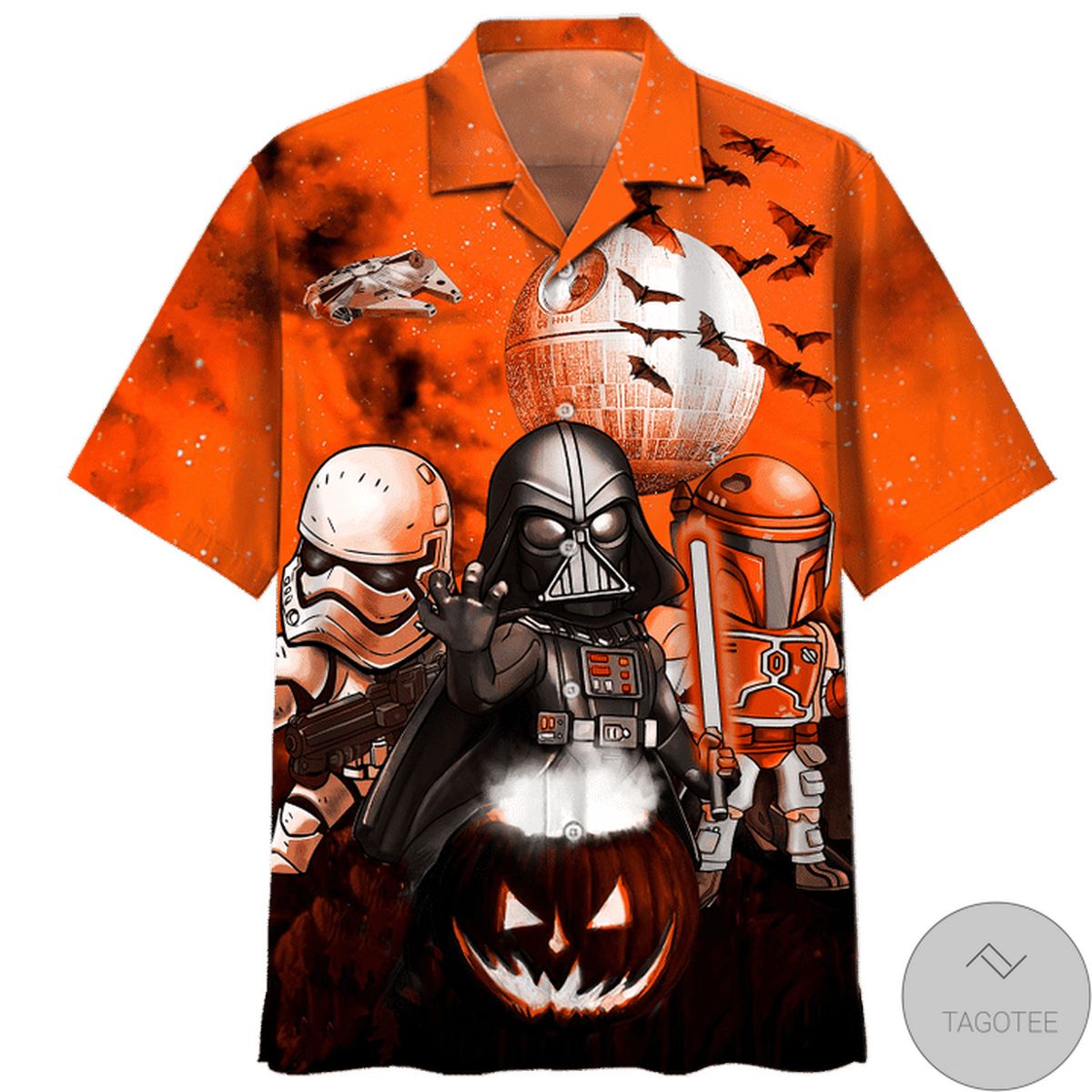 Star Wars Darth Vader Boba Fett Stormtrooper Halloween Hawaiian Shirt