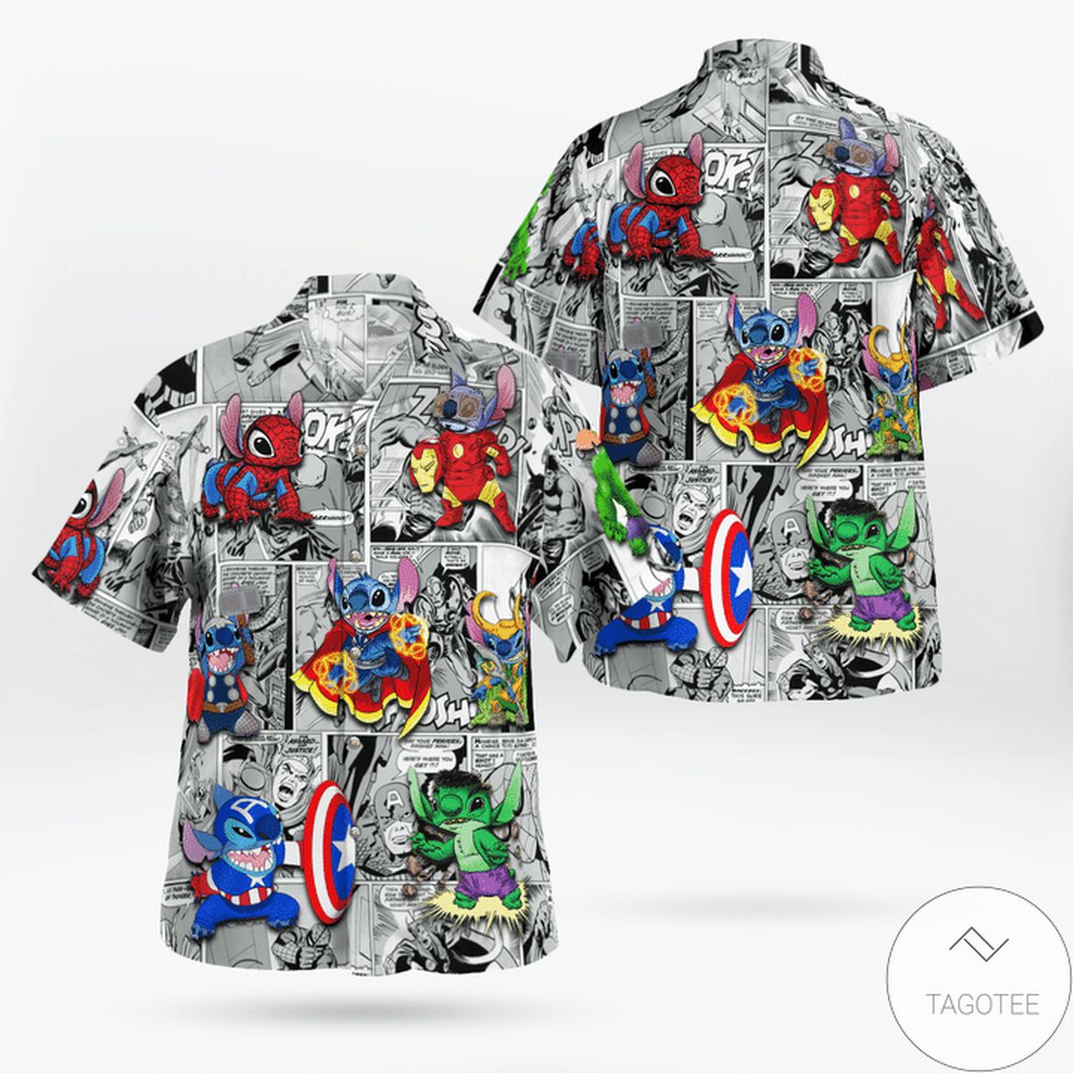 Stitch Marvel Hawaiian Shirt