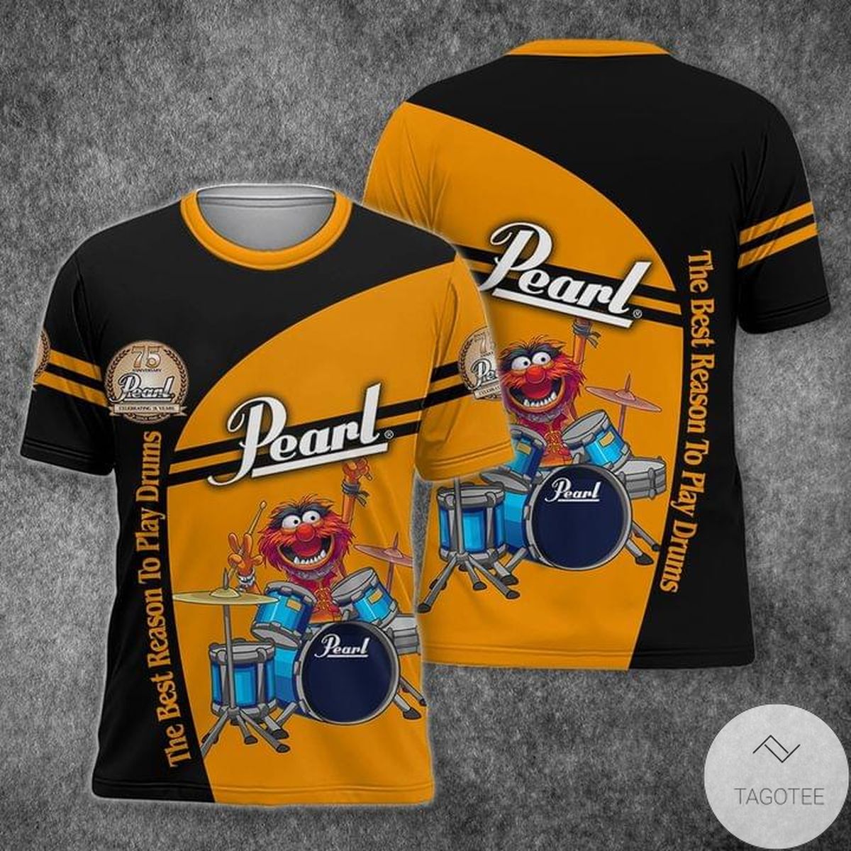 The Muppets Animal Drummer The Best Reason To Play Drum Pearl Yellow Shirt