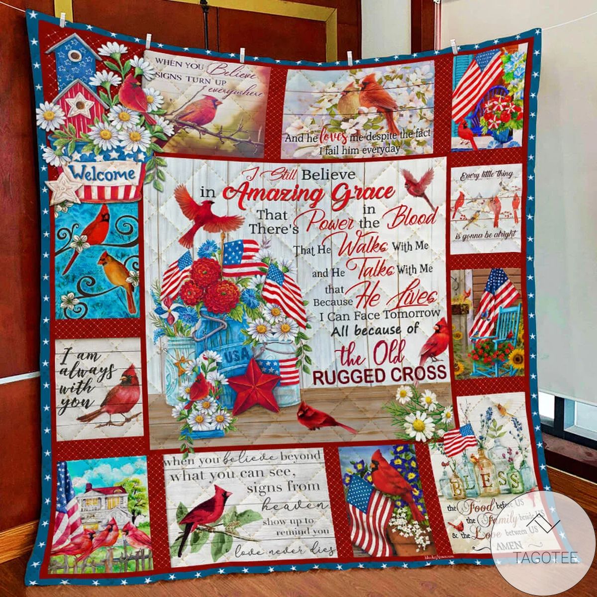 The Old Rugged Cross Cardinal Quilt