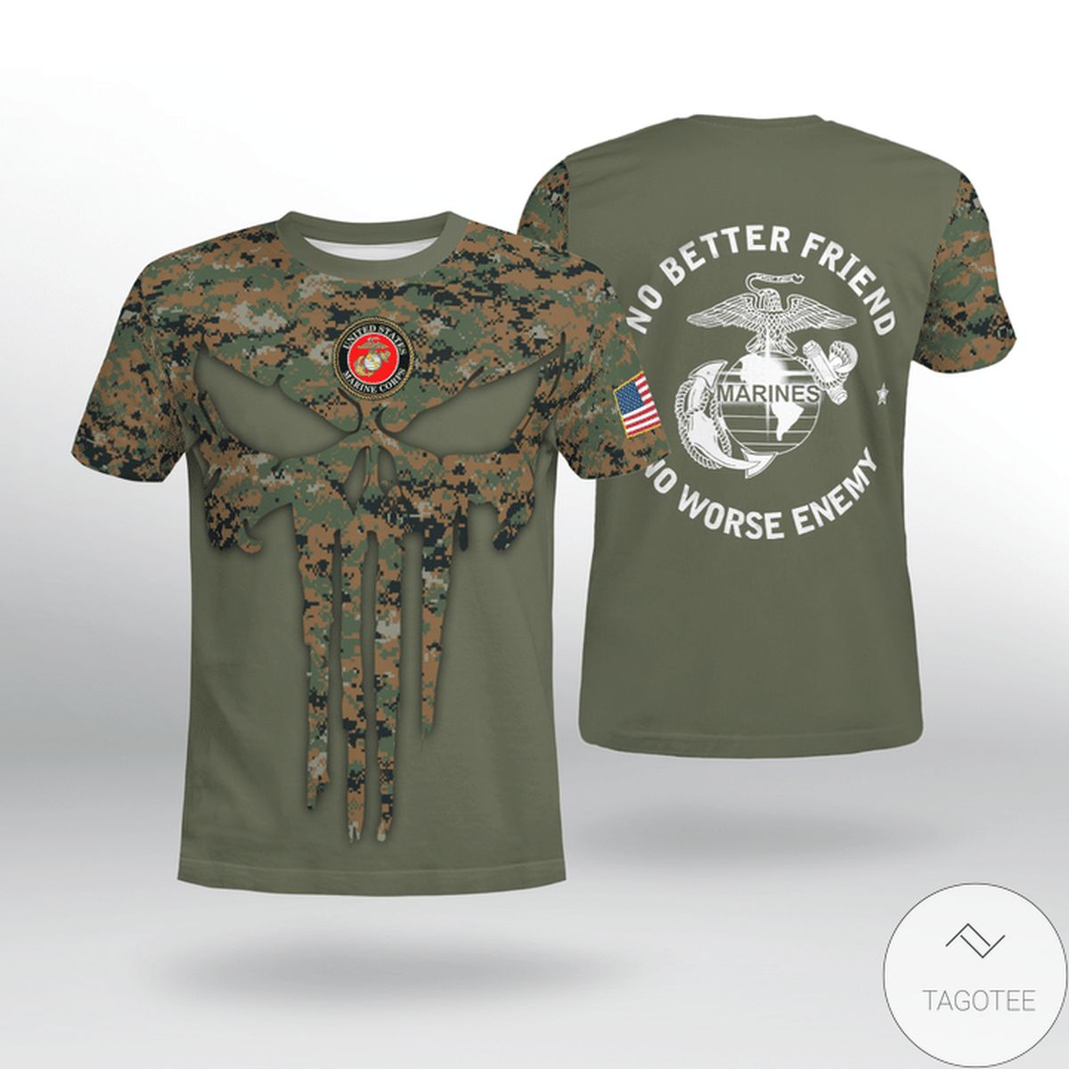 USMC No Better Friend No Worse Enemy Shirt