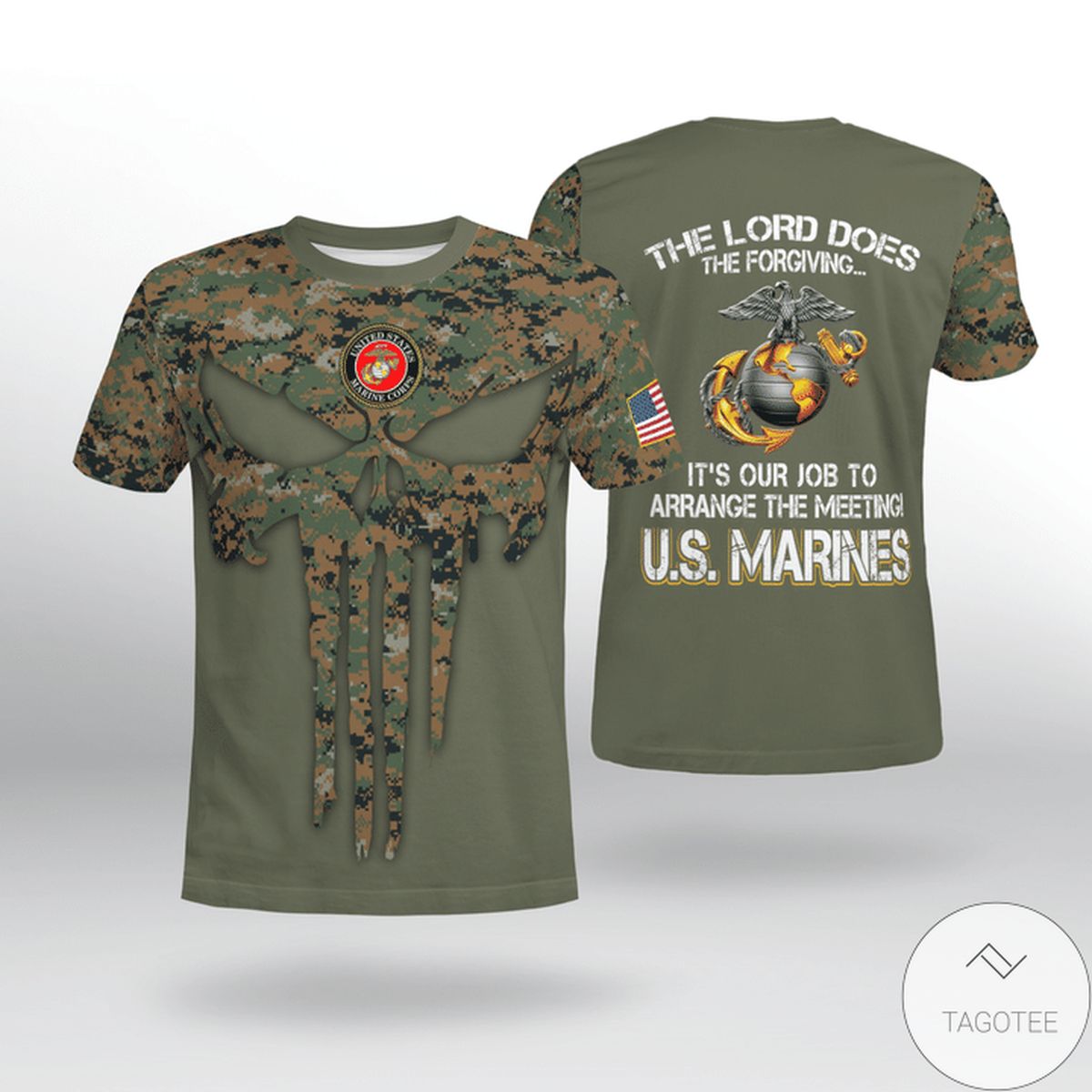 USMC The Lord Does The Forging U.s Marine Camo Shirt