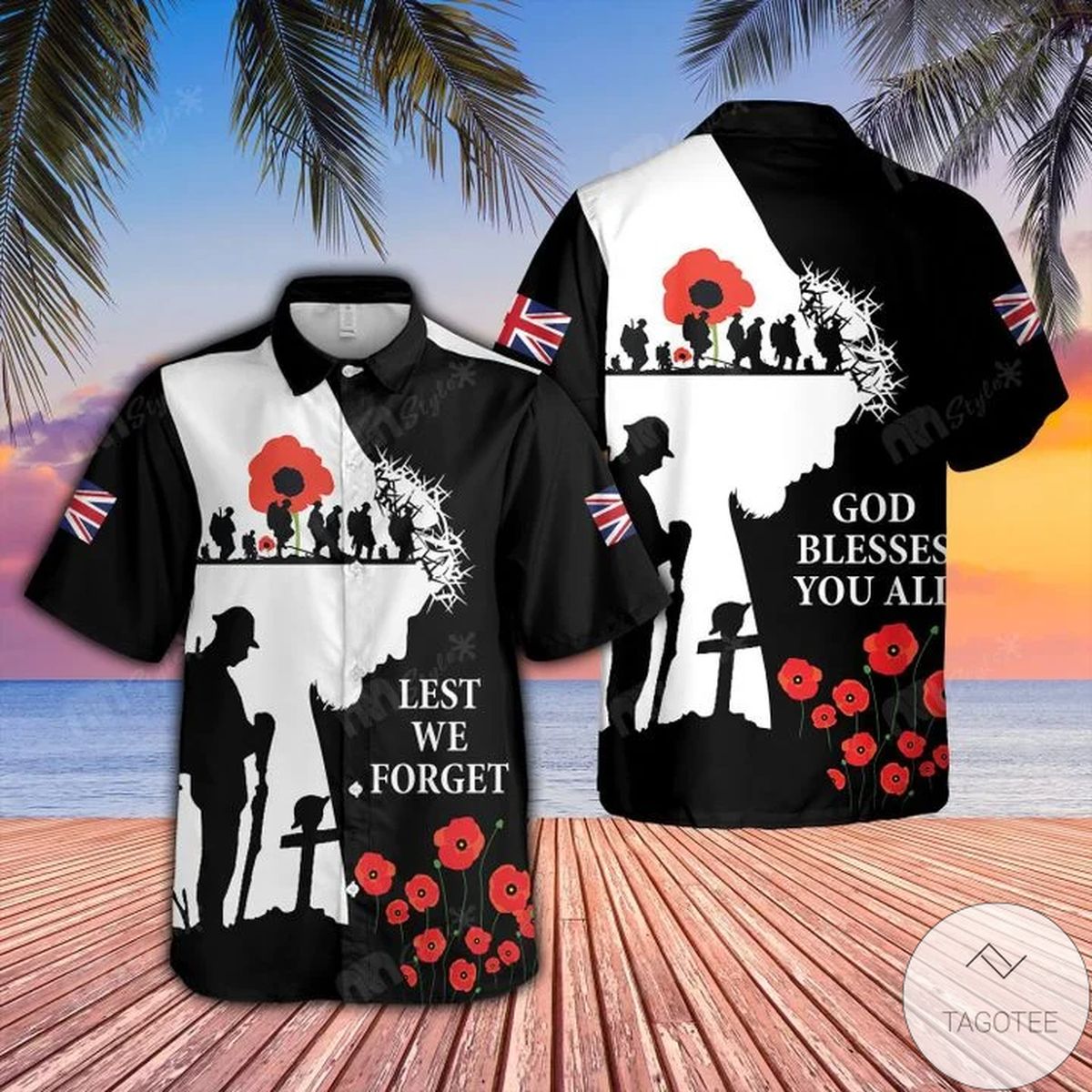 Veteran Lest We Forget God Bless You All Hawaiian Shirt