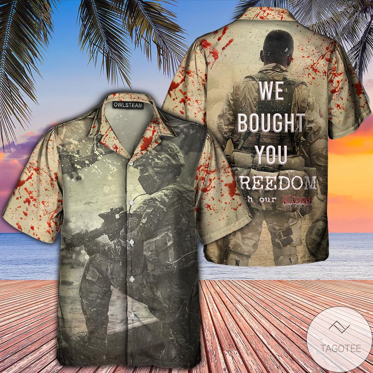 Veteran We Bought You Freedom Hawaiian Shirt