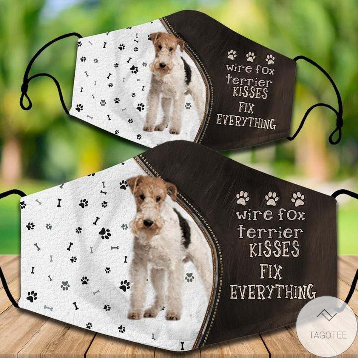 Wire Fox Terrier Kisses Fix Everything Face Mask