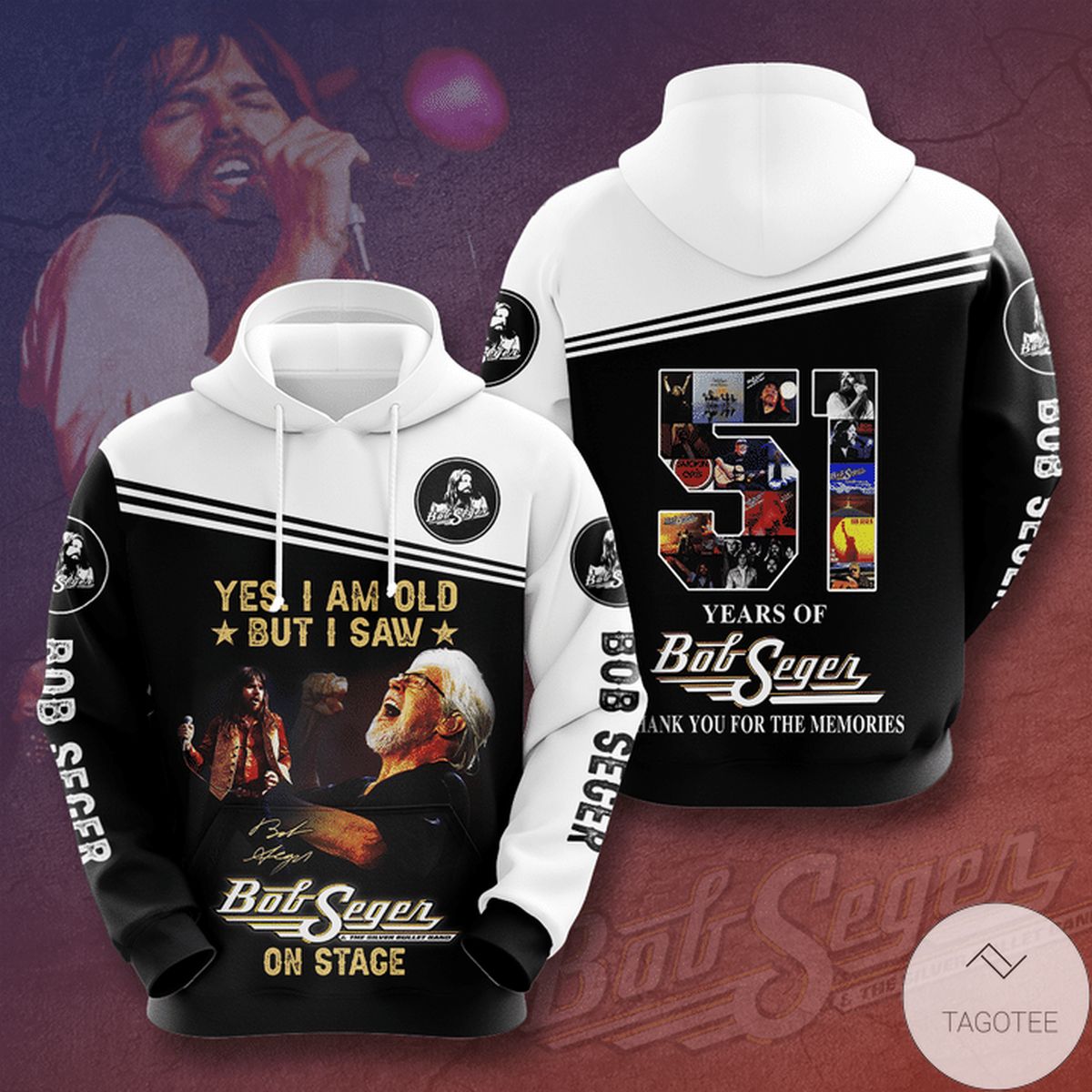 Yes I Am Old But I Saw Bob Seger On Stage 3d Hoodie