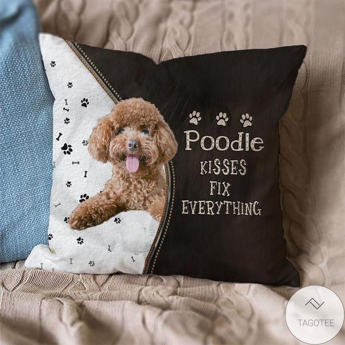 Poodle Kisses Fix Everything Pillowcase