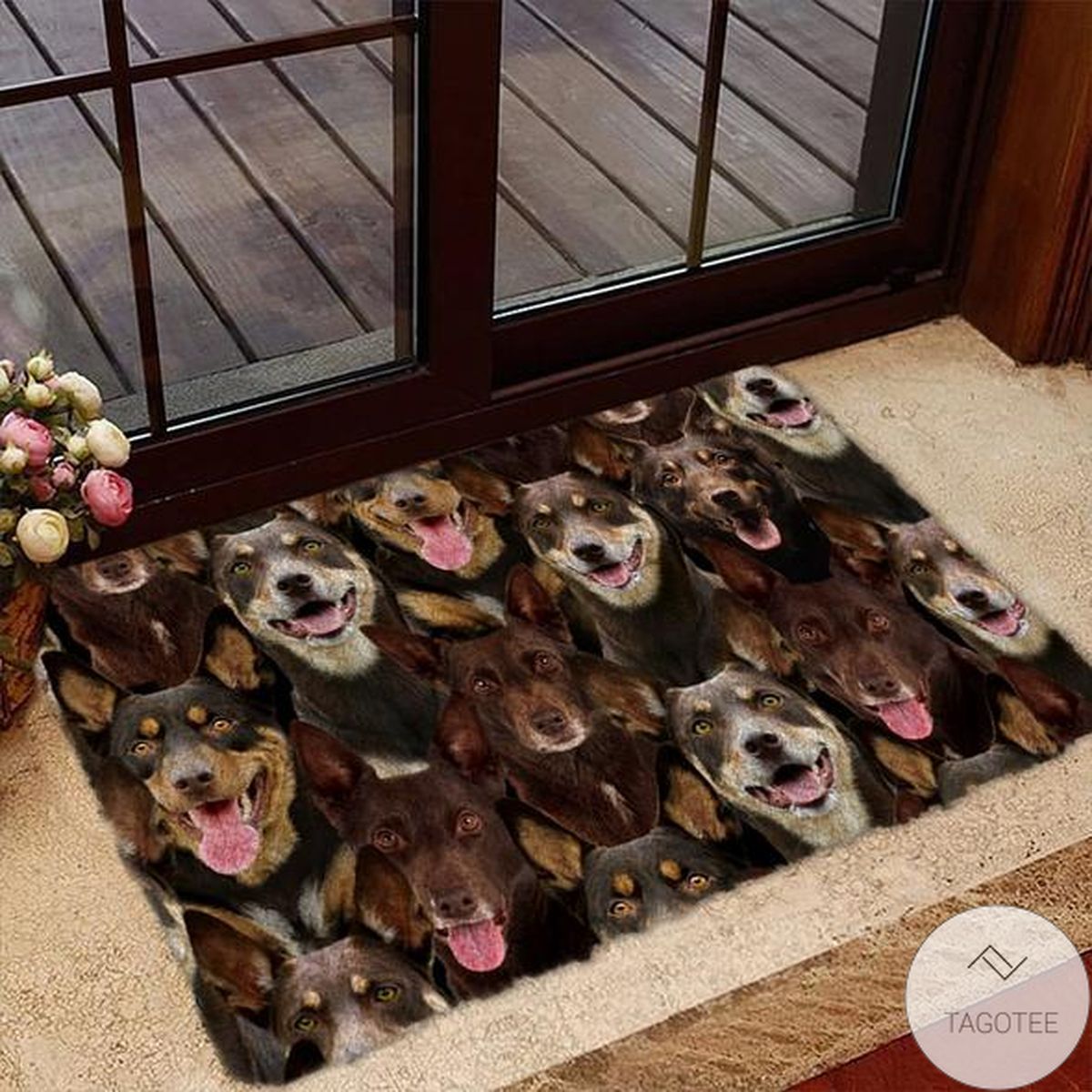 A Bunch Of Australian Kelpies Doormat
