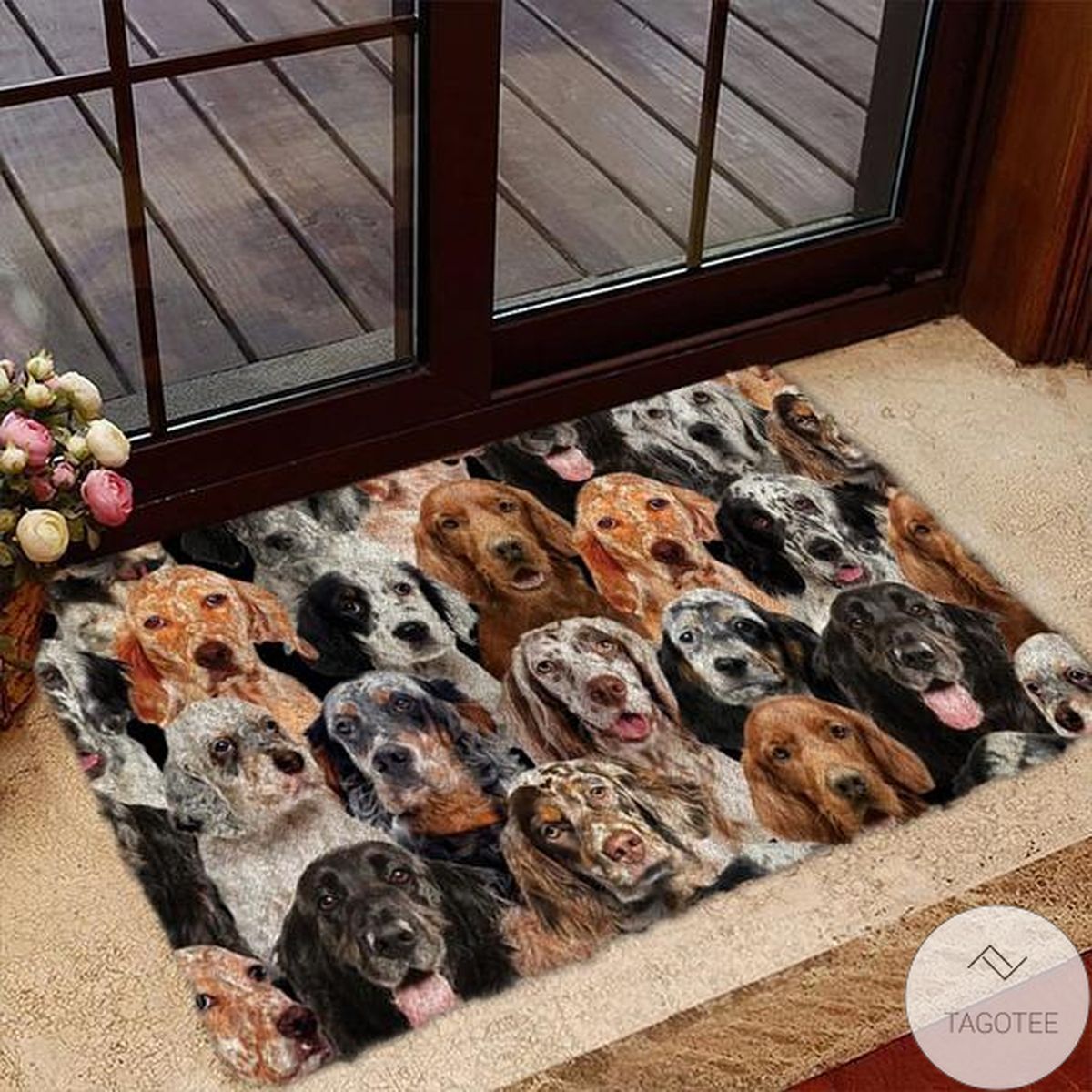 A Bunch Of English Setters Doormat