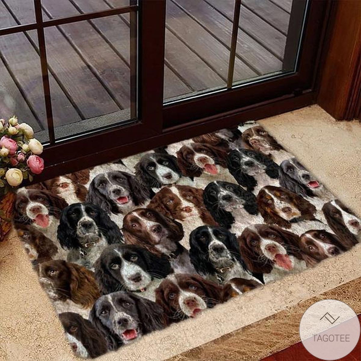 A Bunch Of English Springer Spaniels Doormat