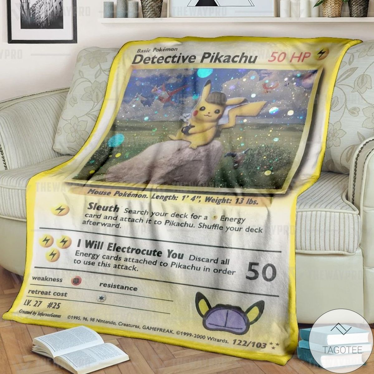 Anime Pokemon Detective Pikachu Custom Blanket