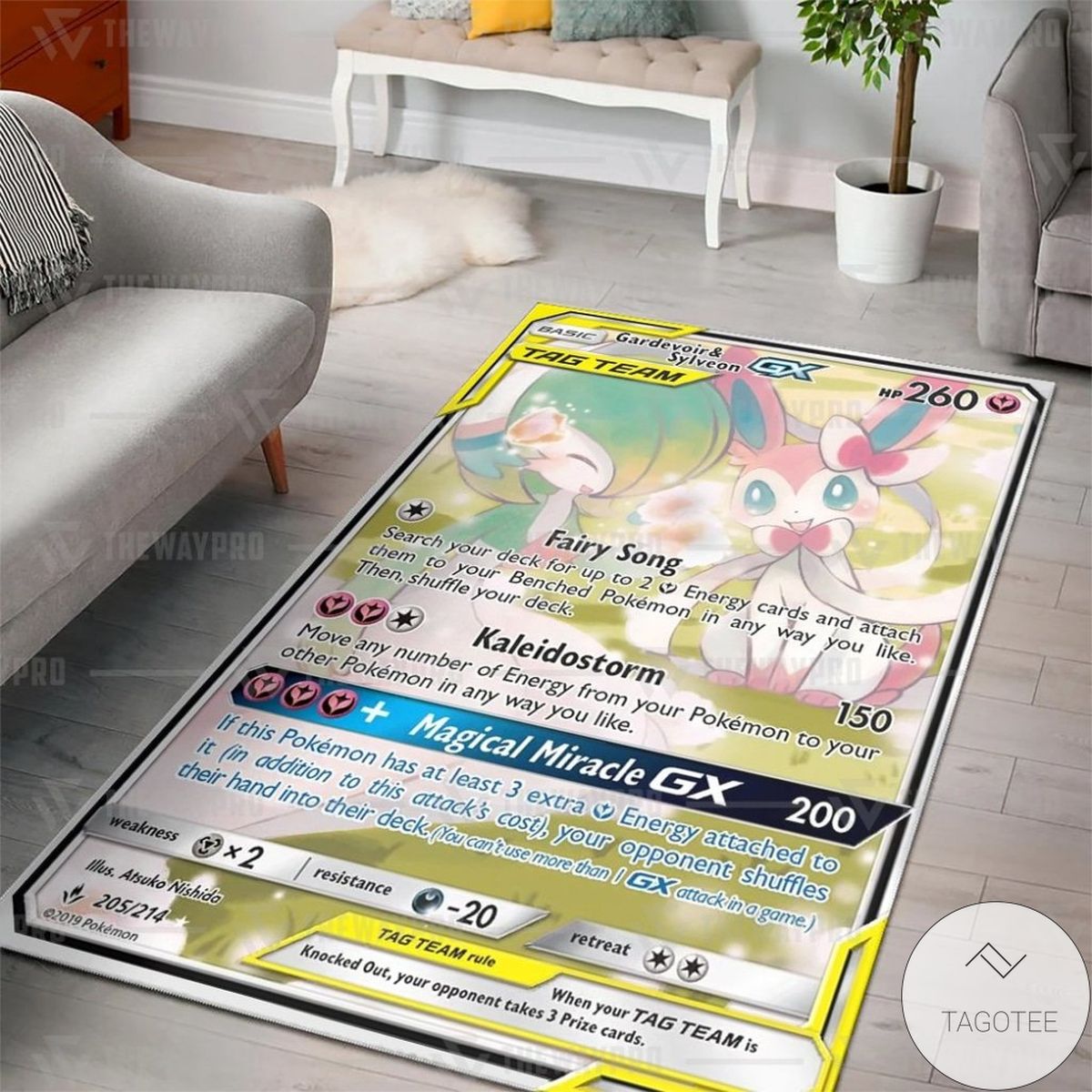 Anime Pokemon Gardevoir & Sylveon-GX Custom Rug