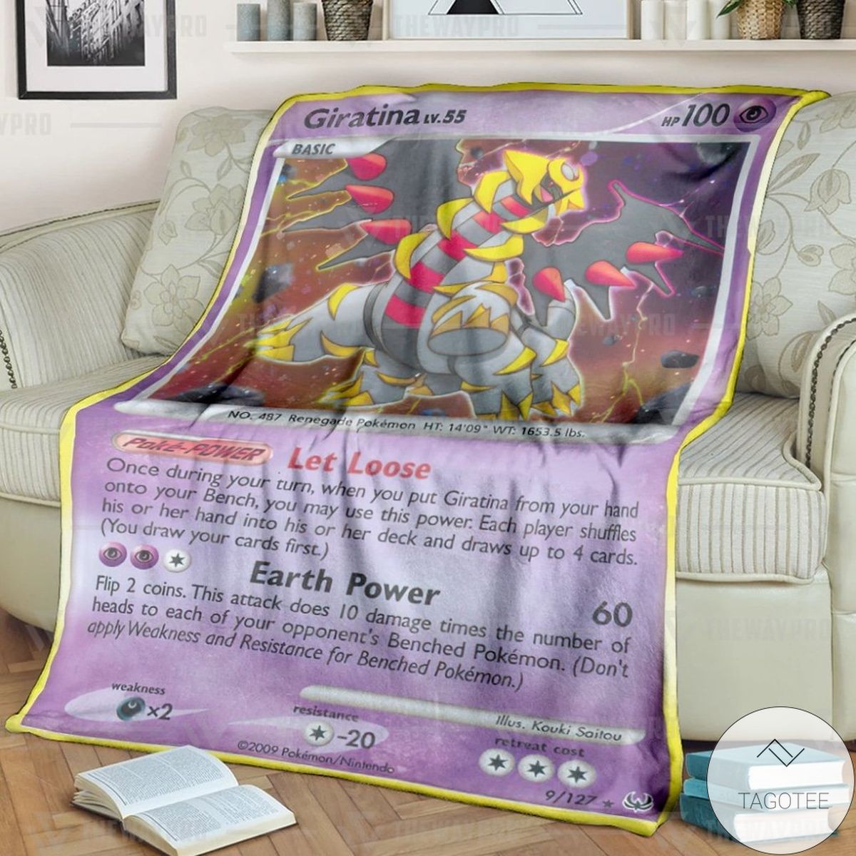 Anime Pokemon Giratina Platinum Custom Blanket