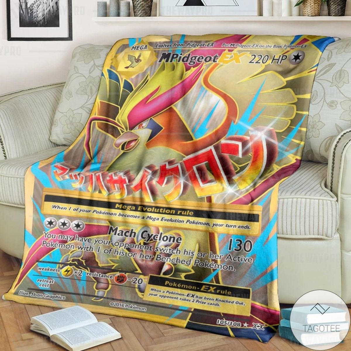 Anime Pokemon M-Pidgeot-EX · Evolutions Custom Blanket