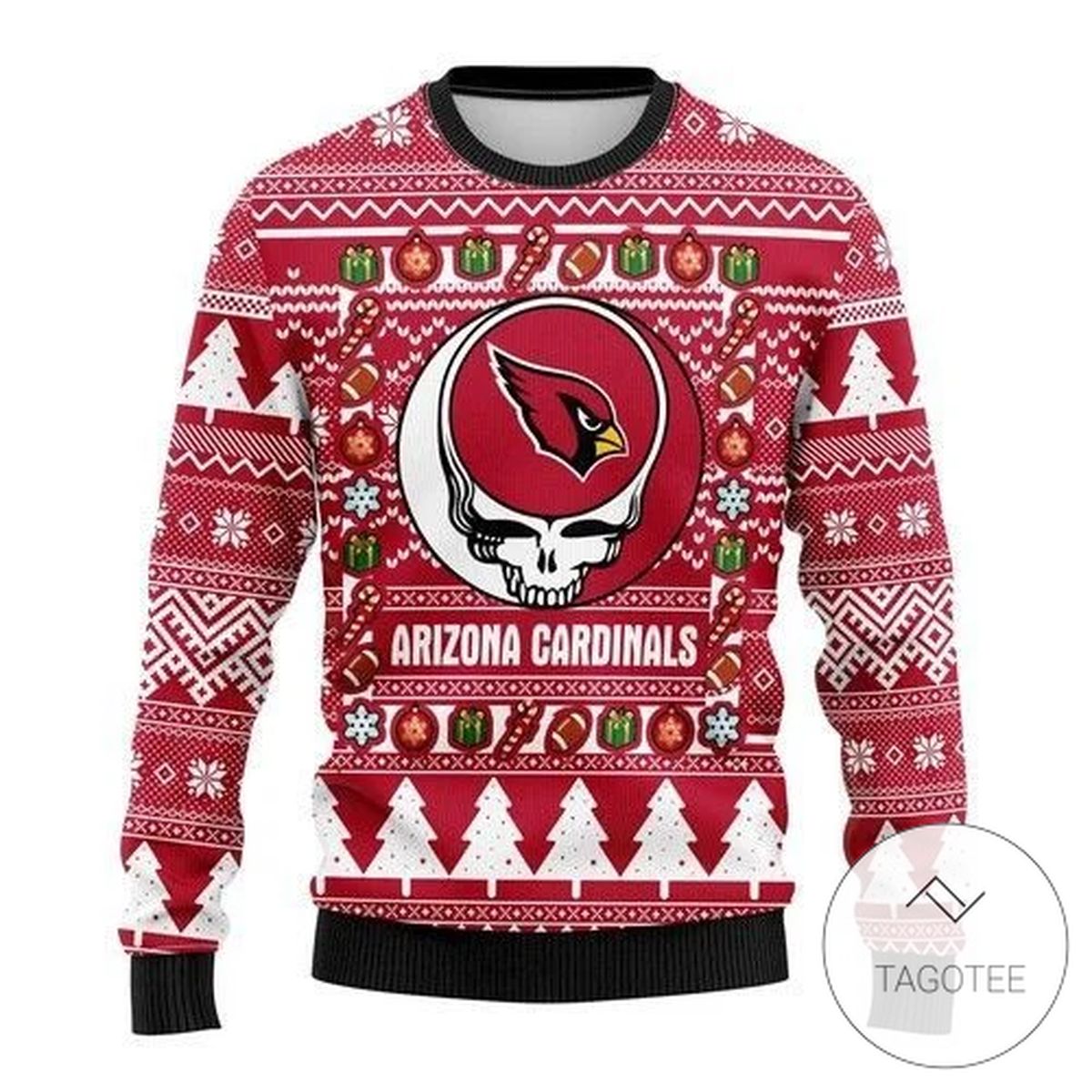 Arizona Cardinals Grateful Dead Sweatshirt Knitted Ugly Christmas Sweater