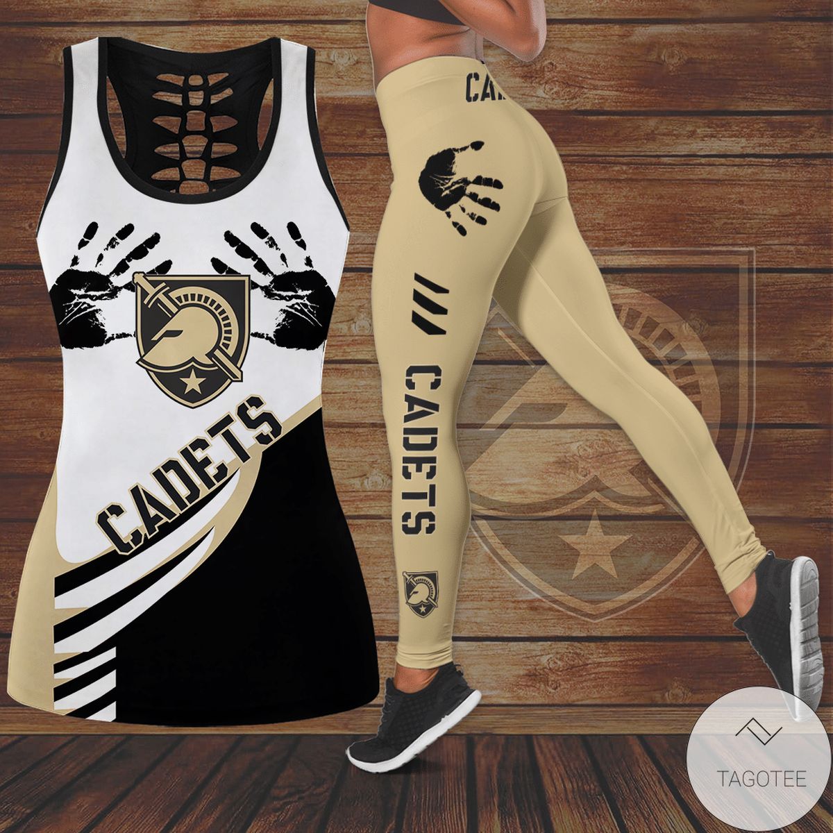 Army Black Knights Hollow Tank Top And Leggings