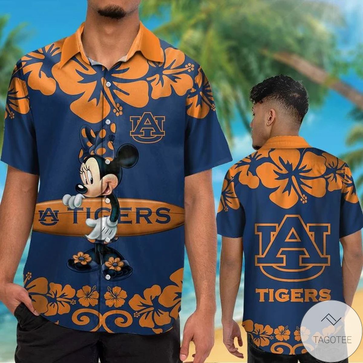 Auburn Tigers & Minnie Mouse Hawaiian Shirt