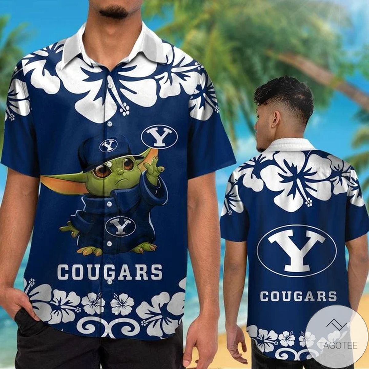 BYU Cougars Baby Yoda Hawaiian Shirt