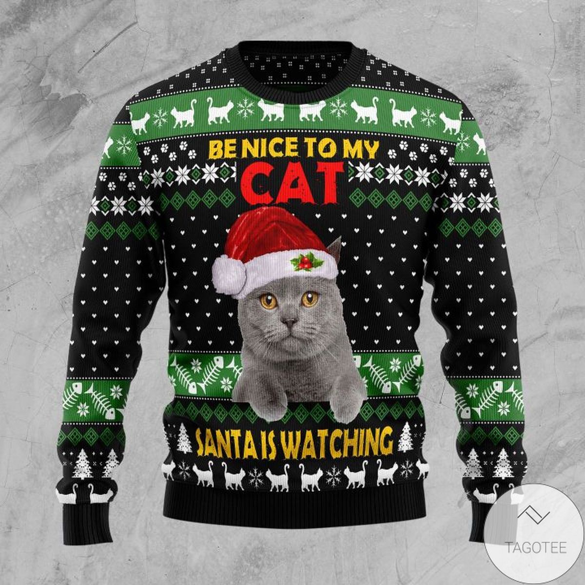 Be Nice To My Cat Ugly Christmas Sweater