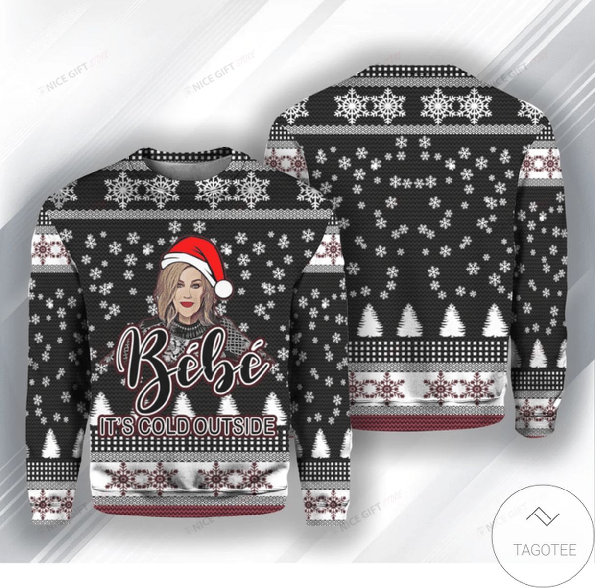 Bebe It's Cold Outside Ugly Christmas Sweater