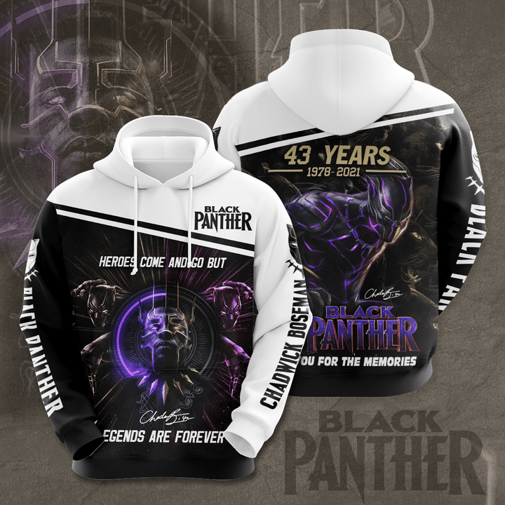 Black Panther Heroes Come And Go But Legends Are Forever 3d Hoodie