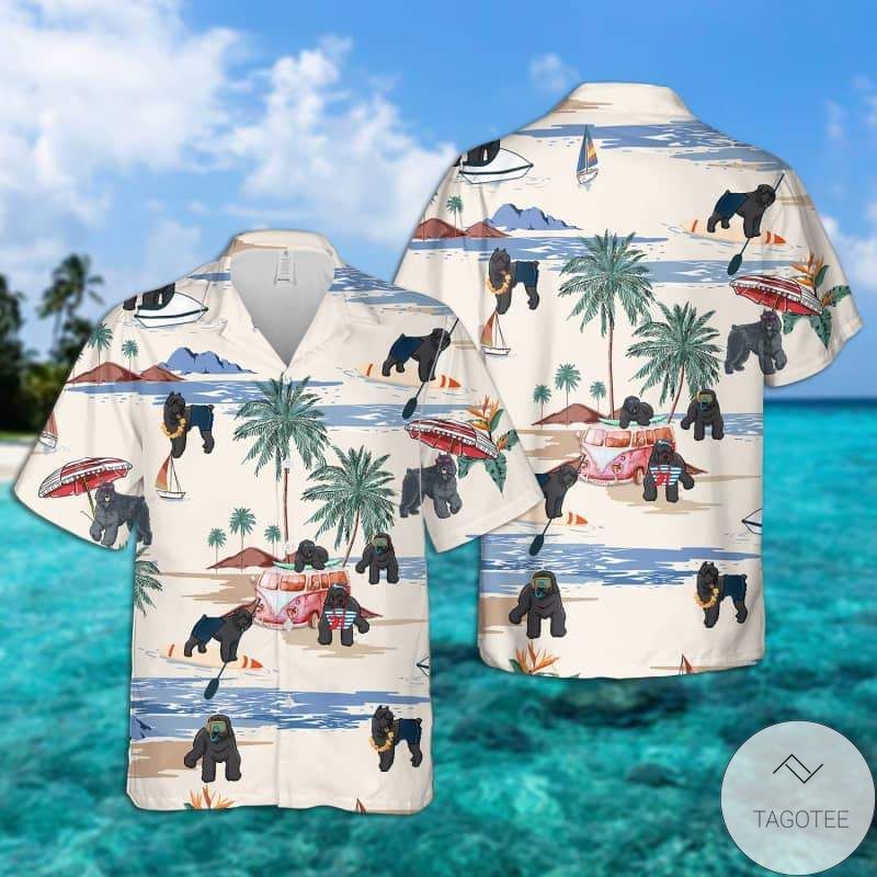 Bouvier Des Flandres Summer Beach Hawaiian Shirt