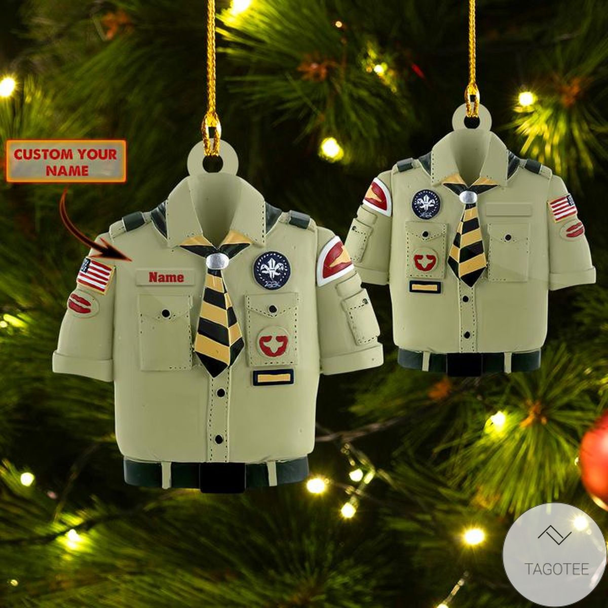 Boy Scouts Uniform Shaped Ornament