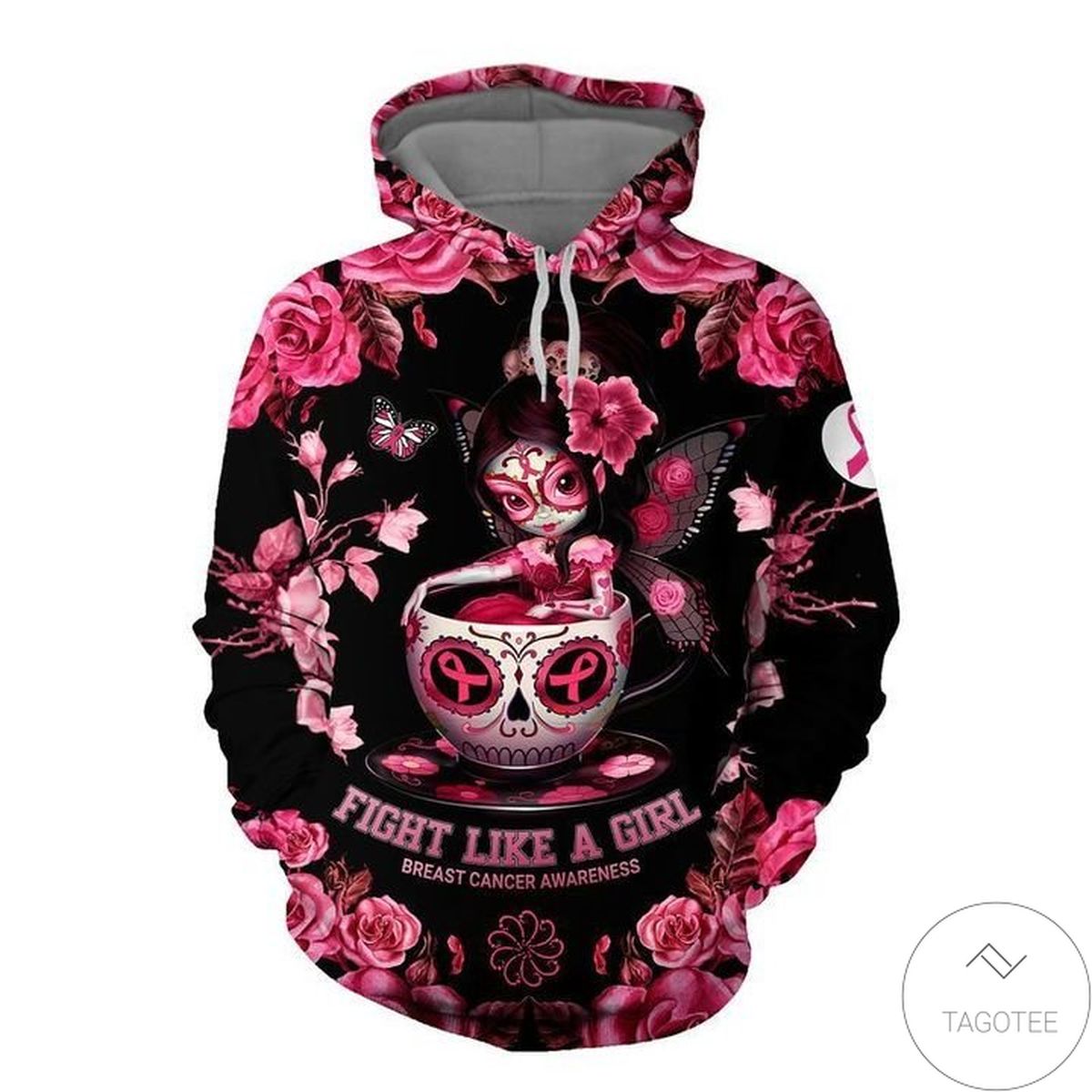 Breast Cancer Awareness Fight Like A Girl 3d Hoodie