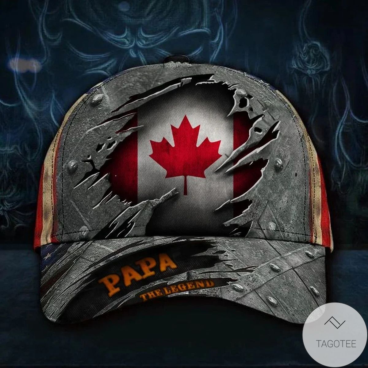 Canada Papa The Legend 3D Hat Vintage USA Flag Cap Good Fathers Day Gifts 2021