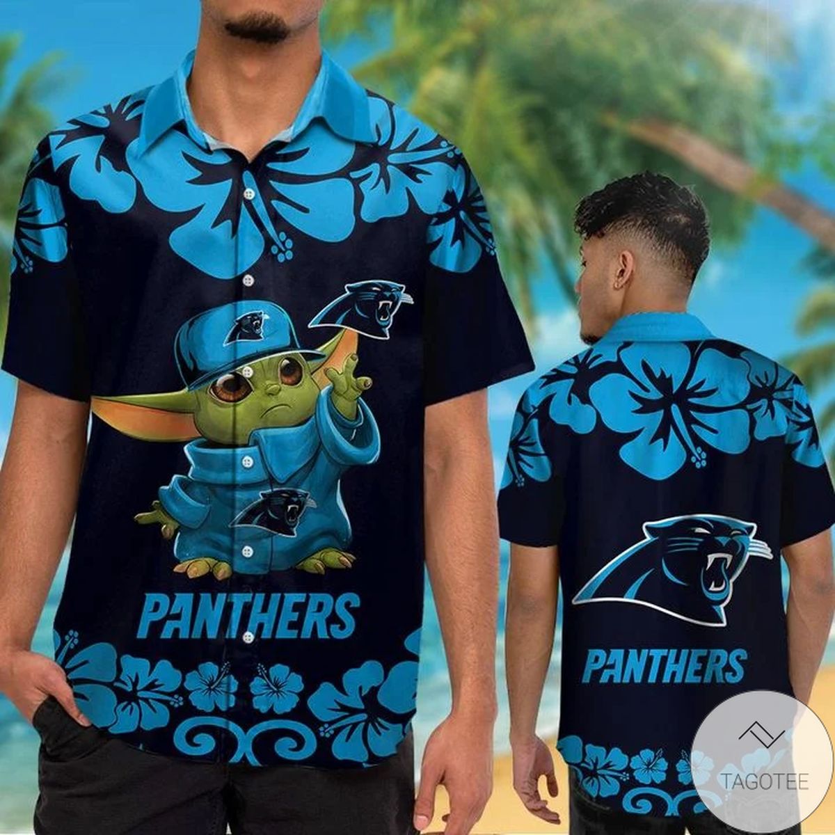 Carolina Panthers Baby Yoda Hawaiian Shirt