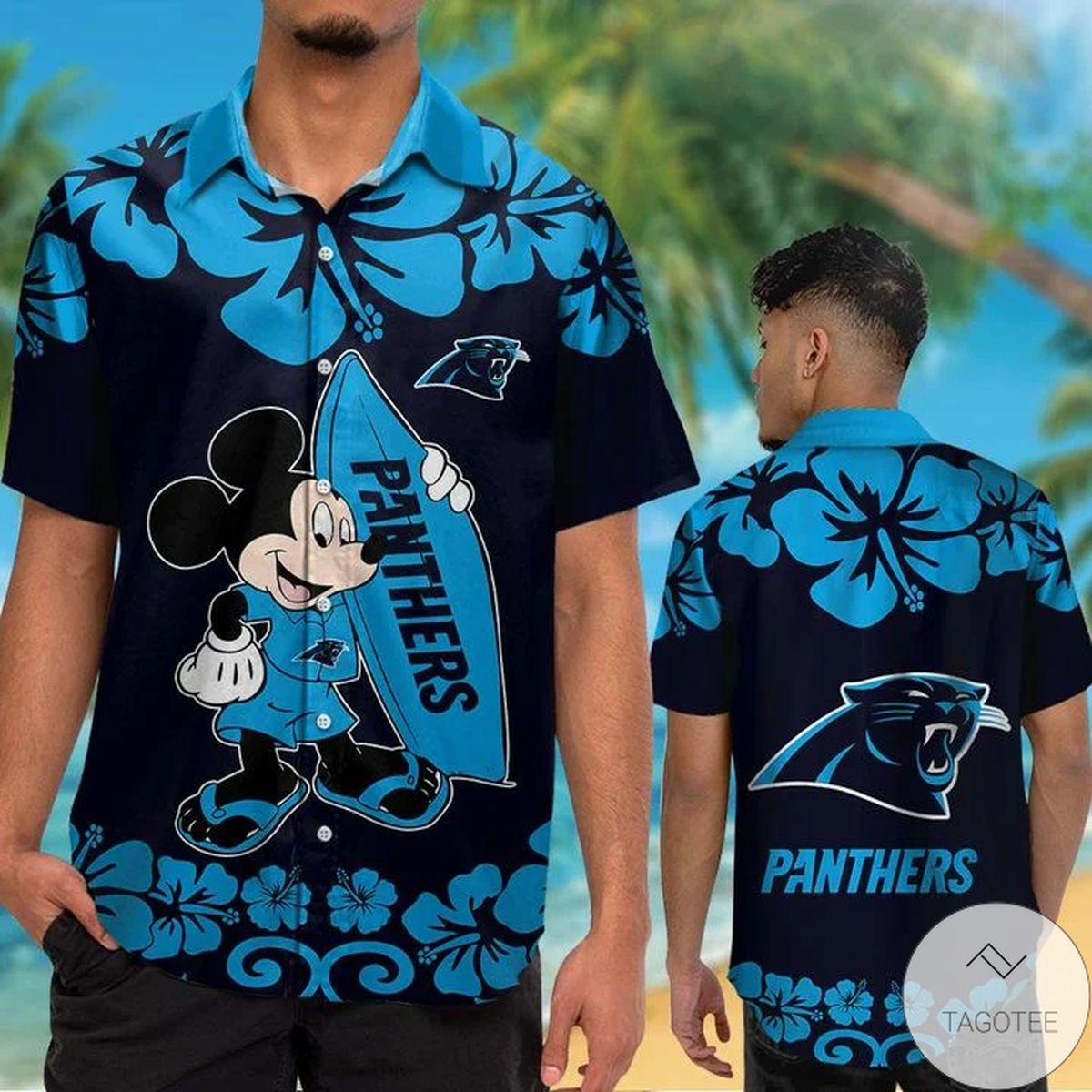 Carolina Panthers & Mickey Mouse Hawaiian Shirt