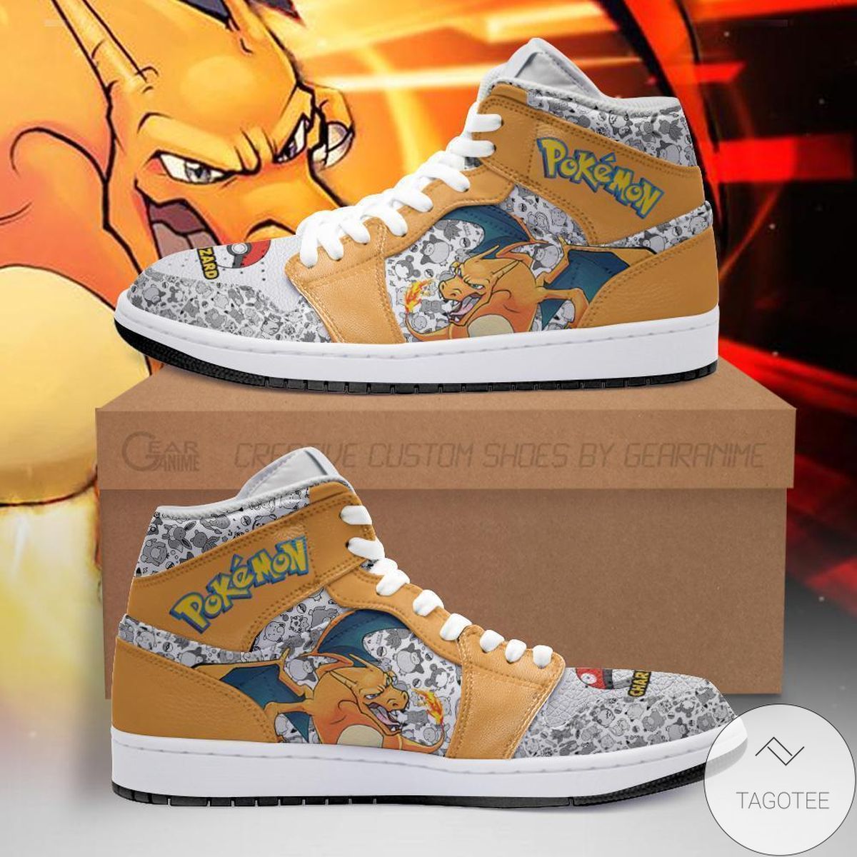 Charizard Pokemon Air Jordan High Top Shoes