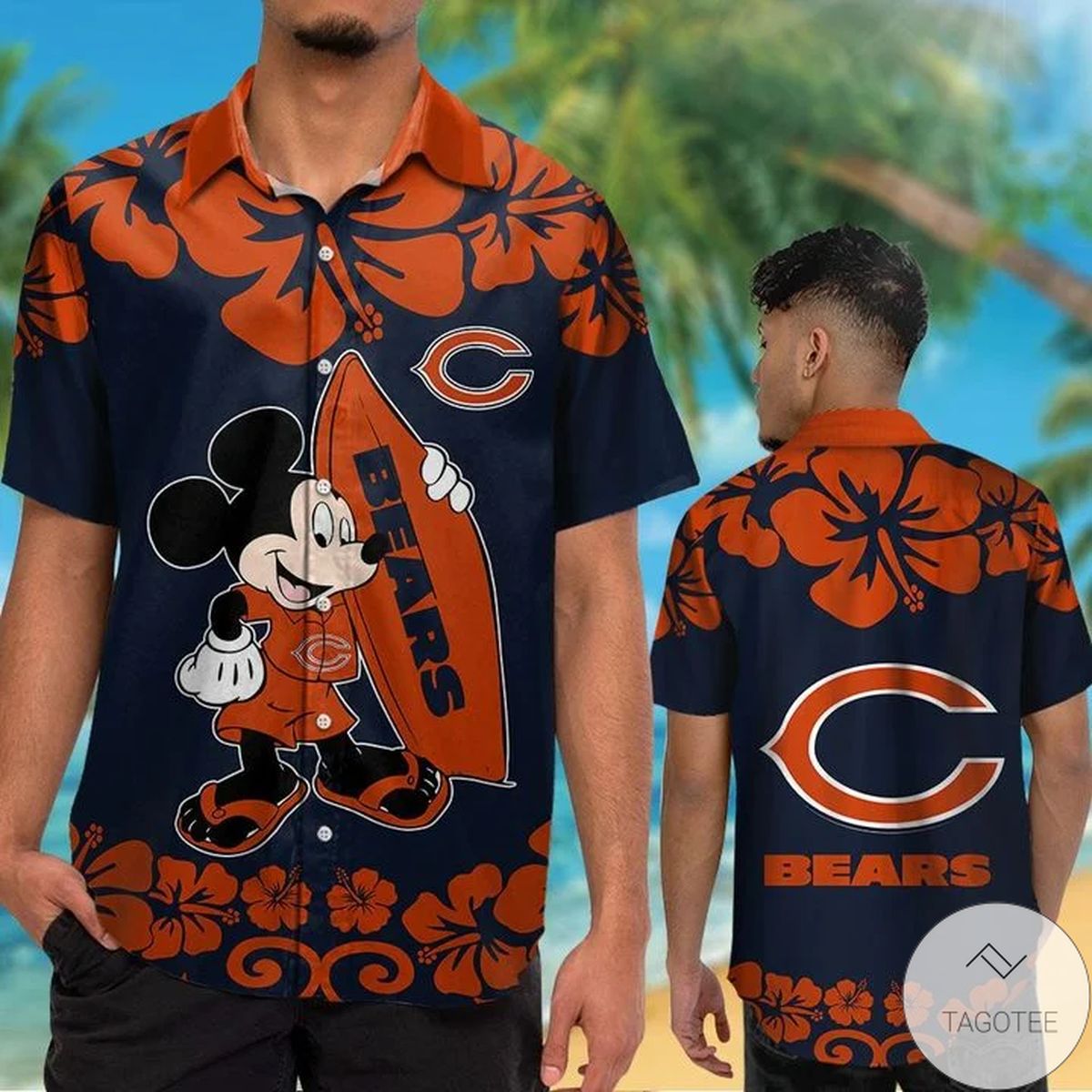 Chicago Bears & Mickey Mouse Hawaiian Shirt