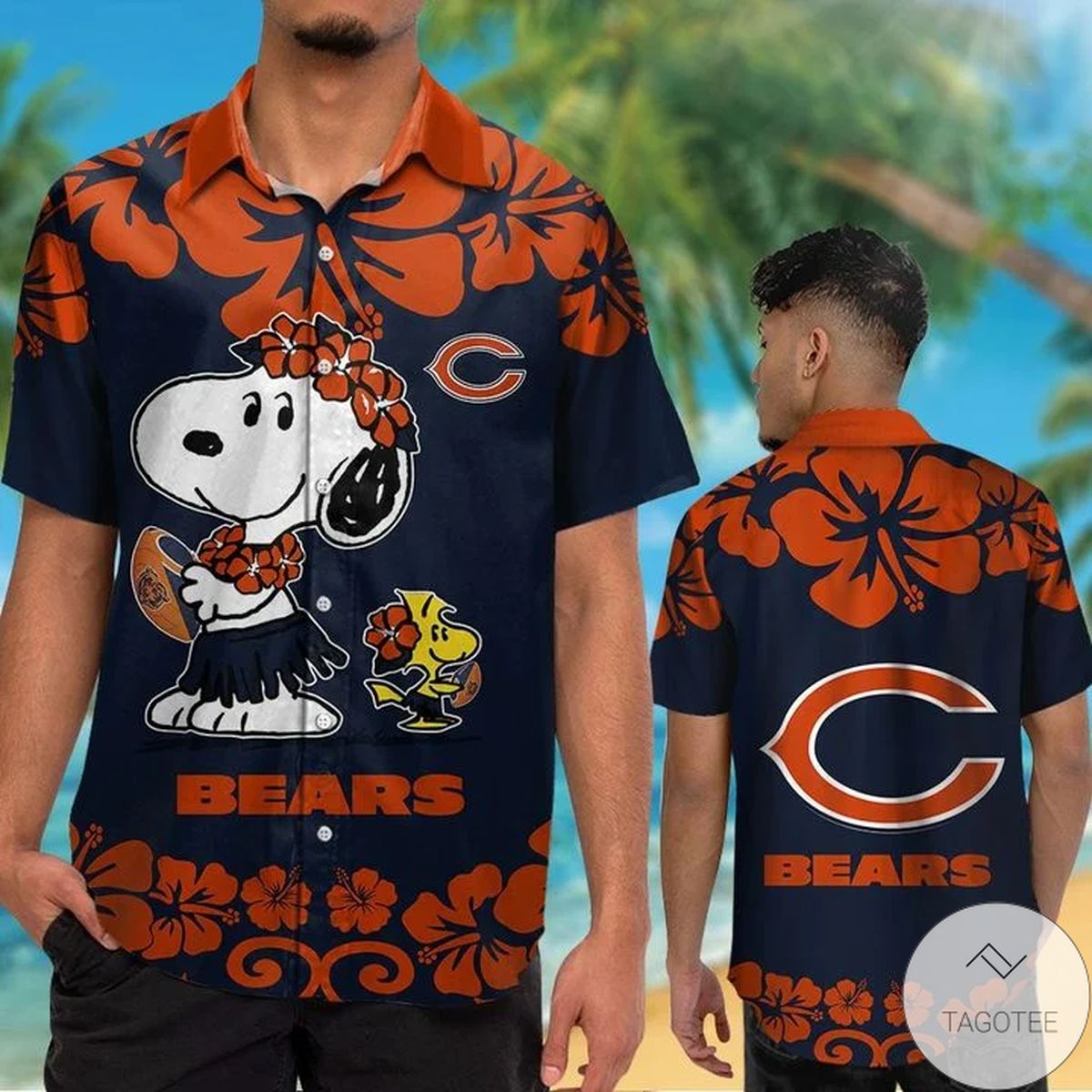 Chicago Bears & Snoopy Hawaiian Shirt