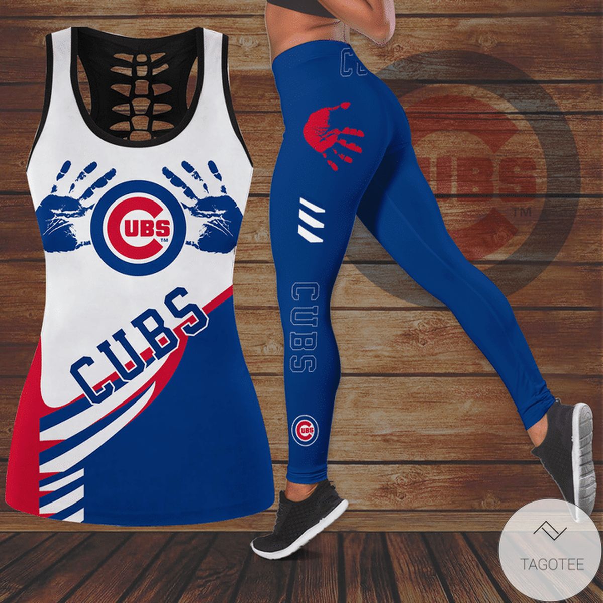 Chicago Cubs Hallow Tank Top And Leggings