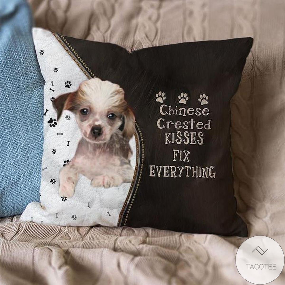 Chinese Crested Kisses Fix Everything Pillowcase