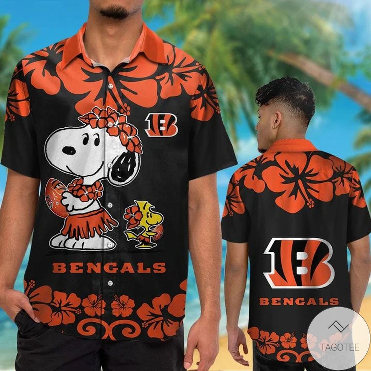 Cincinnati Bengals & Snoopy Hawaiian Shirt