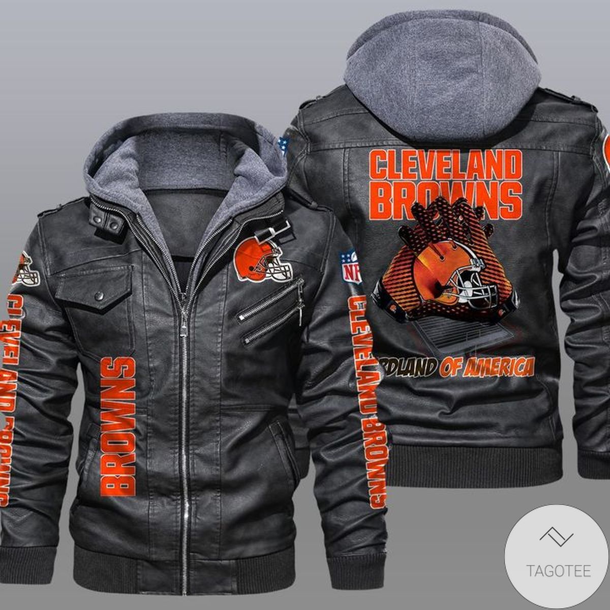 Cleveland Browns 2D Leather Jacket