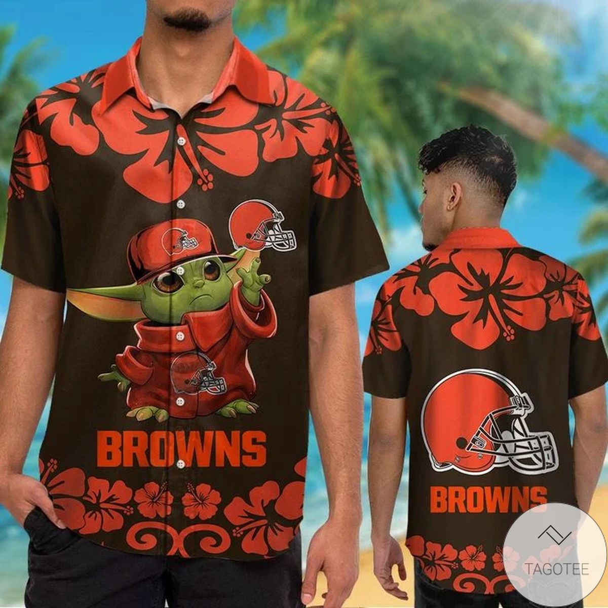 Cleveland Browns Baby Yoda Hawaiian Shirt