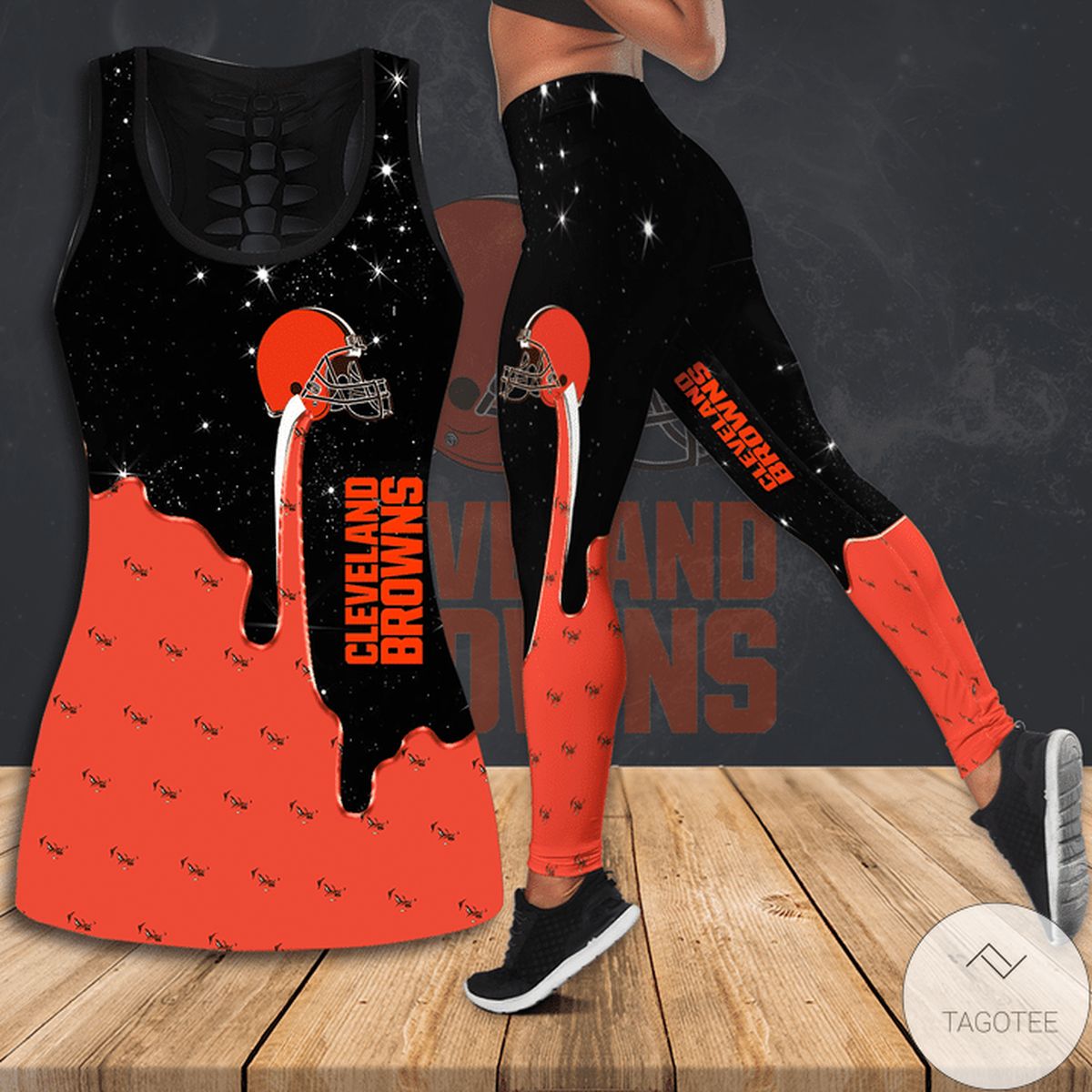 Cleveland Browns Hollow Tank Top And Leggings