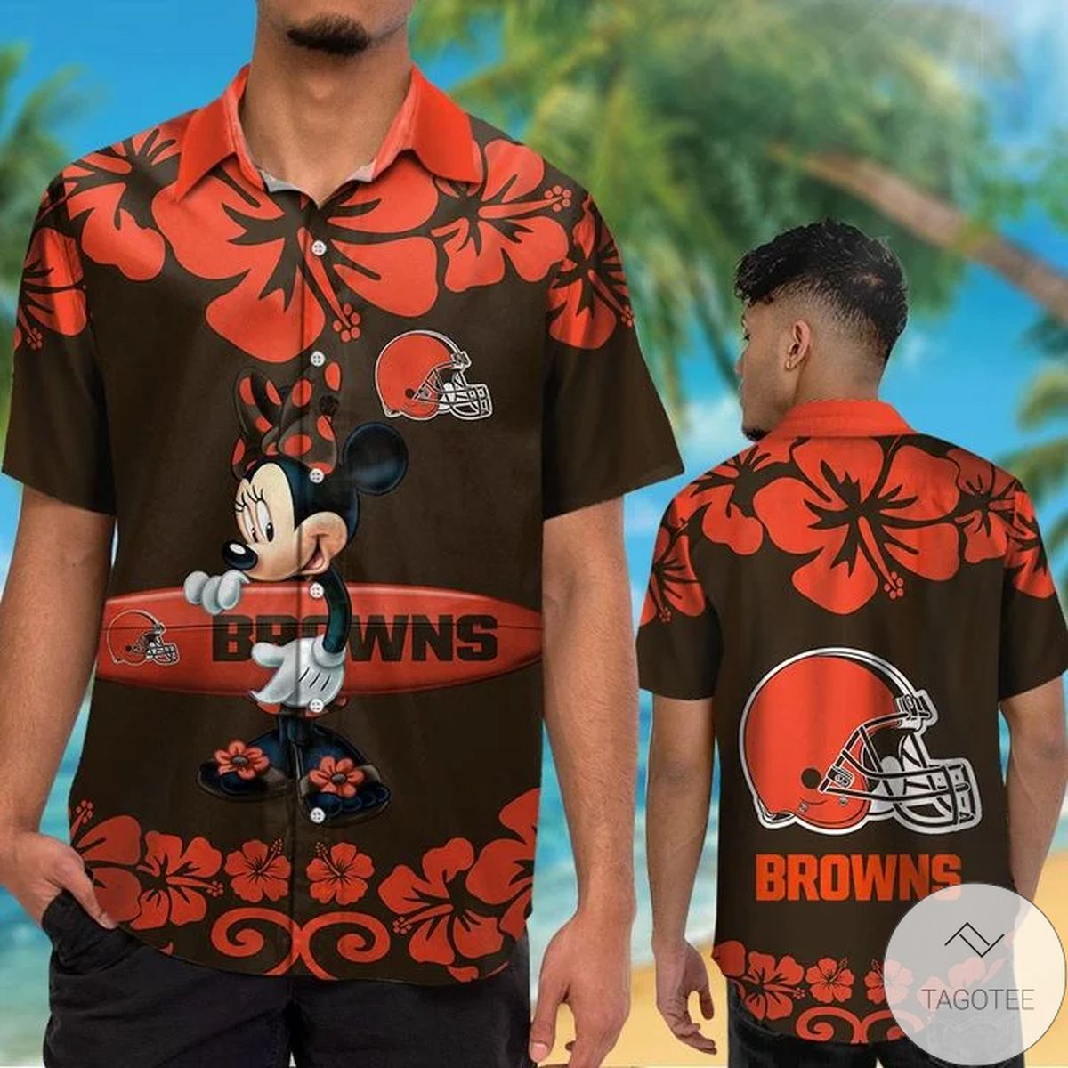 Cleveland Browns & Minnie Mouse Hawaiian Shirt