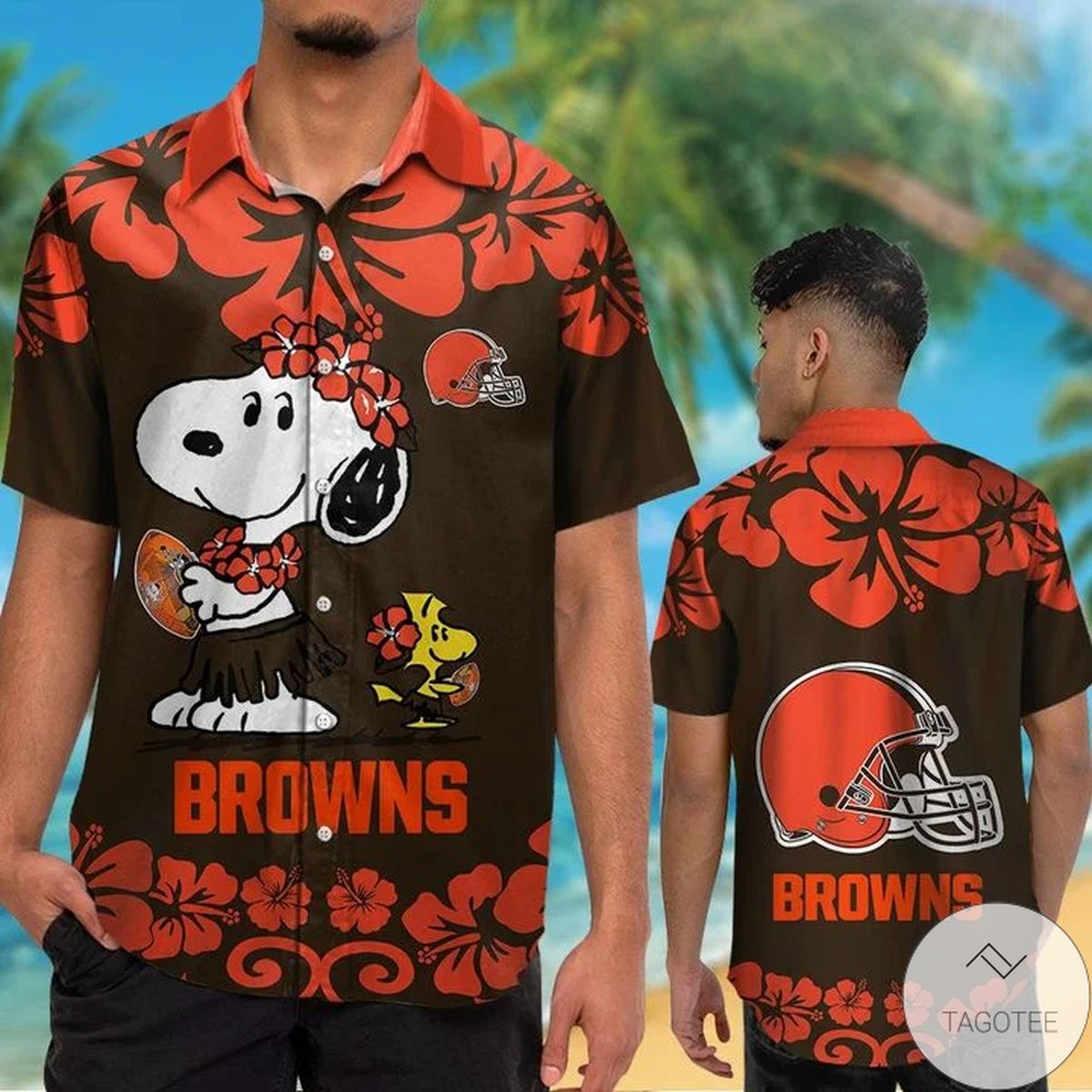Cleveland Browns & Snoopy Hawaiian Shirt