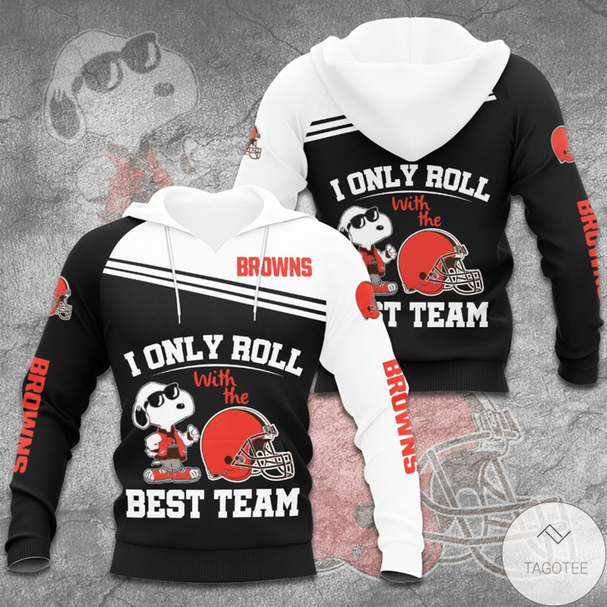 Cleveland Browns Snoopy I Only Roll With The Best Team Hoodie