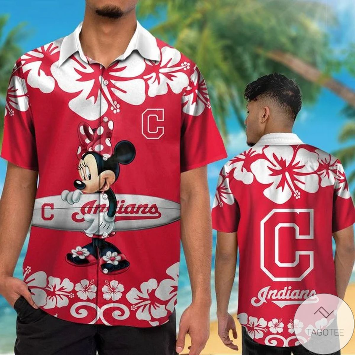 Cleveland Indians Minnie Mouse Hawaiian Shirt