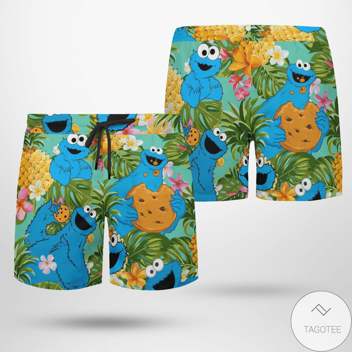 Cookie Monster Beach Shorts Tropical