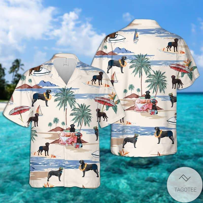 Curly Coated Retriever Summer Beach Hawaiian Shirt